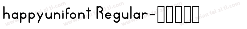 happyunifont Regular字体转换